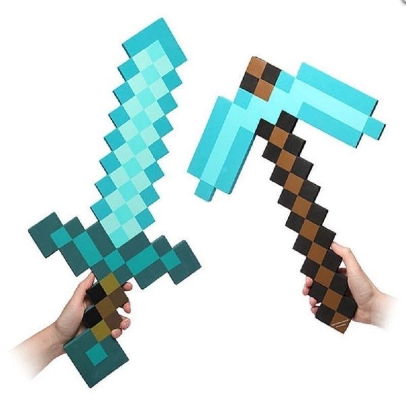 Minecraft Espada Picareta Diamante Original EVA