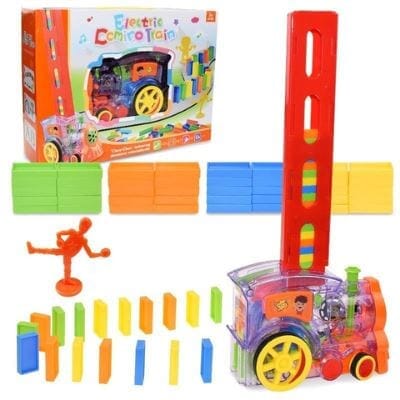 Trem Mágico de Dominó Elétrico Infantil 80 Pcs